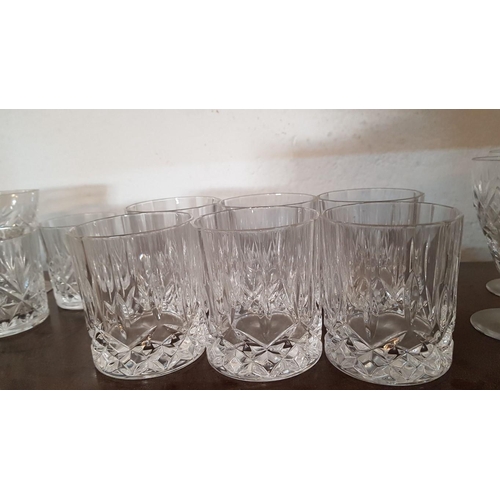 572 - Collection of 20 x Crystal Glasses (Wine, Water, Liqueur & Whisky)