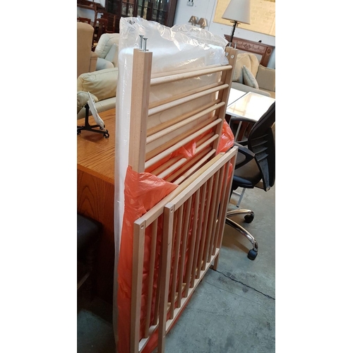 80A - Wooden Babies Cot with Mattress