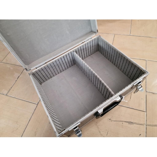 25 - Aluminium Padded Flight Case with Clasps and Handle (Approx. 42 x 34 x 18cm)