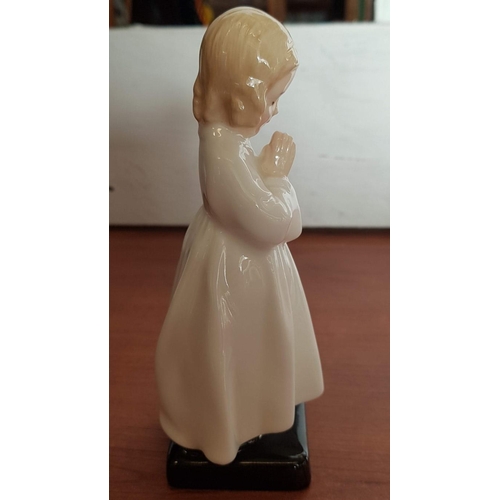 10 - Vintage Royal Doulton Porcelain Figurines 'Bedtime' 1978 (14.5cm) and 'Darling' 1985 (13.5cm)