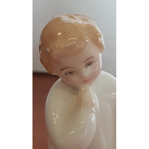 10 - Vintage Royal Doulton Porcelain Figurines 'Bedtime' 1978 (14.5cm) and 'Darling' 1985 (13.5cm)