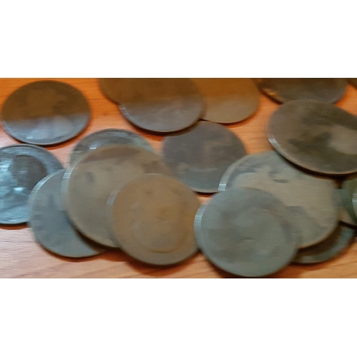 100A - Collection of Penny and Half Penny British Coins, Late 19th & Early 20th Century, Approx. 30pcs