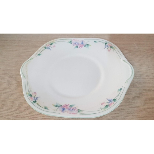 13 - Aynsley ‘Little Sweetheart’ design porcelain – large plate – 27cm, spill holder – 15cm tall, 2 posy ... 