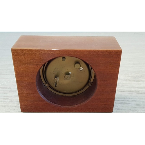 17 - Vintage Swiss made mechanical wooden cased alarm/desk clock by Matthew Norman – working when listed,... 