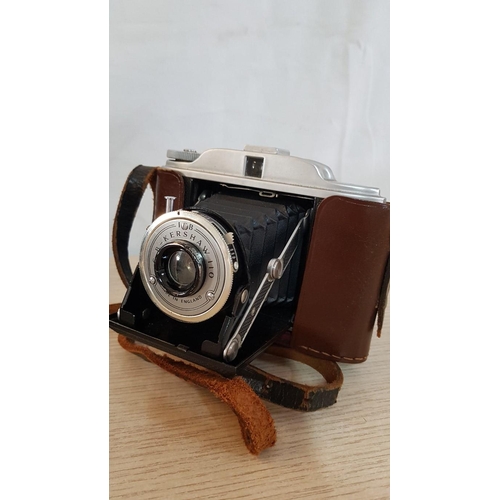 22 - Vintage Agifold camera by Agilux of Croydon in original leather case, together with a Kershaw 110 fo... 