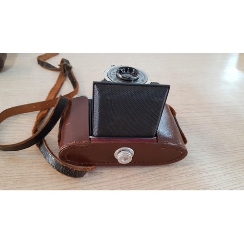 22 - Vintage Agifold camera by Agilux of Croydon in original leather case, together with a Kershaw 110 fo... 