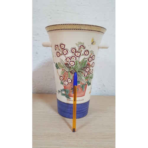 40 - 'Primula Auricula' Tall Wedgwood Flower Vase, Sarah's Garden Queens Ware (Small Chip on Top Rim, 26c... 