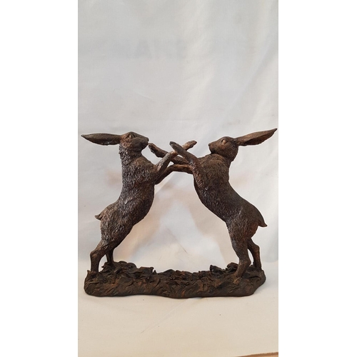 42 - Figure of ‘March Hares’ – 23cm x 19 overall