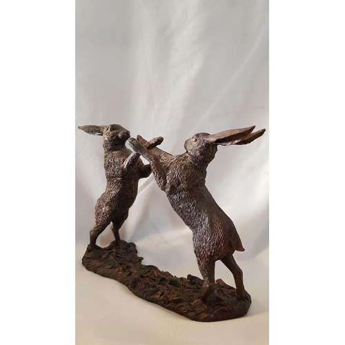 42 - Figure of ‘March Hares’ – 23cm x 19 overall