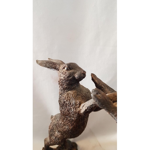 42 - Figure of ‘March Hares’ – 23cm x 19 overall