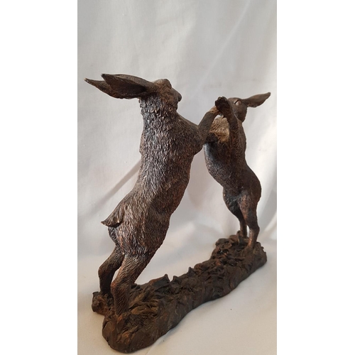 42 - Figure of ‘March Hares’ – 23cm x 19 overall