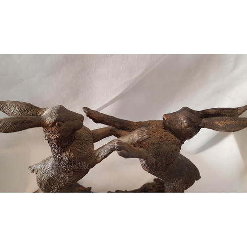 42 - Figure of ‘March Hares’ – 23cm x 19 overall