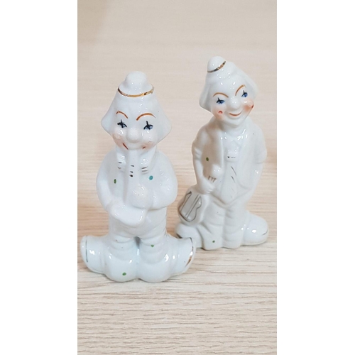 46 - Collection of Five Continental Style Ceramic Clown Figurines (10cm each)