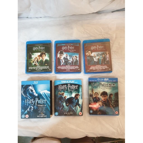 111 - Full Set of Happy Potter Blue-Ray DVDs; Films 1-7, All Complete Sets