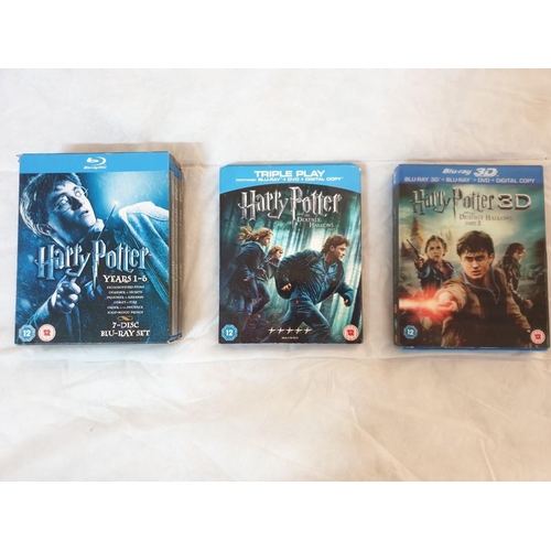 111 - Full Set of Happy Potter Blue-Ray DVDs; Films 1-7, All Complete Sets