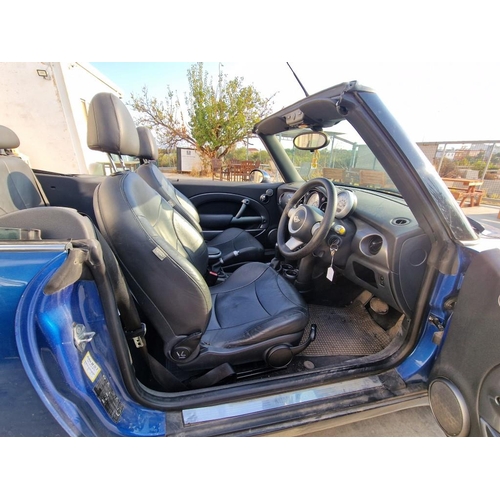 102A - Mini Cooper Convertible, (2006), Automatic 1.6L Petrol, 170,000 Miles, Metallic Blue with Electric B... 