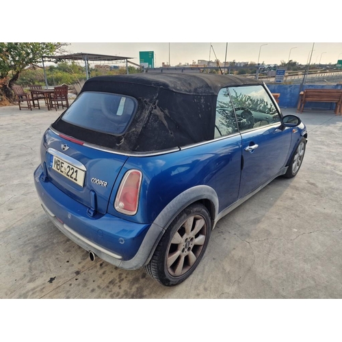 102A - Mini Cooper Convertible, (2006), Automatic 1.6L Petrol, 170,000 Miles, Metallic Blue with Electric B... 