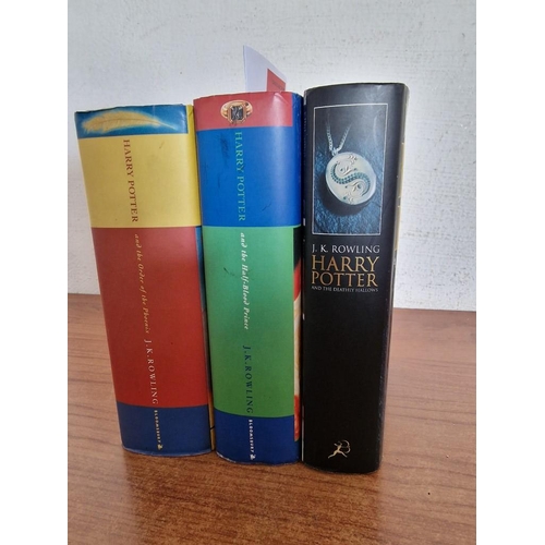 110 - Collection of 3 x First Edition Harry Potter Hardback Books; Order of the Phoenix (ISBN 0 7475 5100 ... 