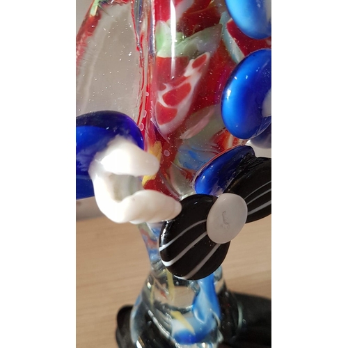 114 - Vintage Hand Blown Murano Style Colourful Glass Clown Figurine, Circa 1970's/80's, (Approx. H: 23cm)... 