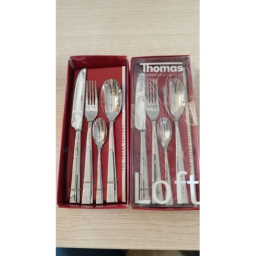 117 - 2 x Cutlery Sets; 'Thomas' Rosenthal and 'Grup' Loft, Each with 4pcs (Table Knife, Fork Spoon and Te... 