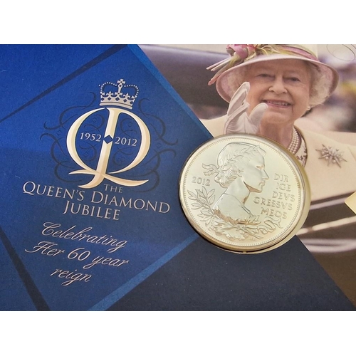 638 - Collection of English and Other Coins; Queen Elizabeth Diamond Jubilee (2012) £5 in Presentation Fol... 