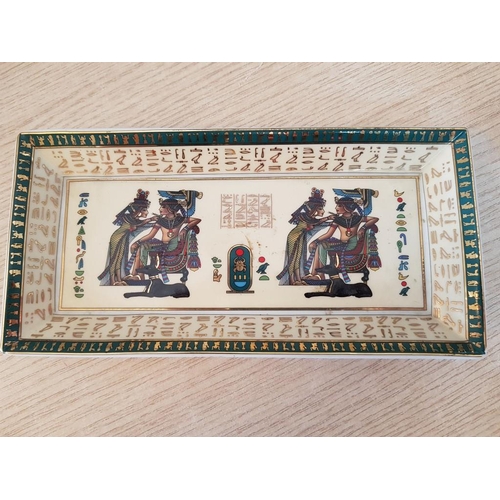 662 - Egyptian Artisanal Tray, Signed 'F.M' For Faith Mahmoud, in Limoges Paste and Enamel, Founded in 194... 