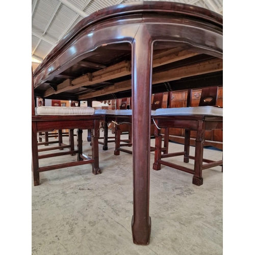 694 - Solid Wood Oriental Style Extendable Dining Table, (Approx. 242 x 106cm with 2 x Extensions Included... 