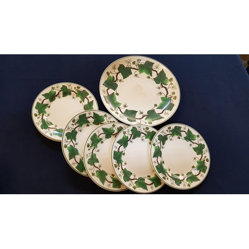 542y - Vintage Wedgwood 'Napoleon Ivy Green Edge' Dinner Service, (see multiple catalogue photos for qty)