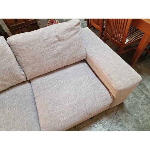 264 - Large 3-Seat and 2-Seat Grey Fabric 'Fama' Sofas, (Made in Spain), (Approx. 235cm and 196cm), (2)