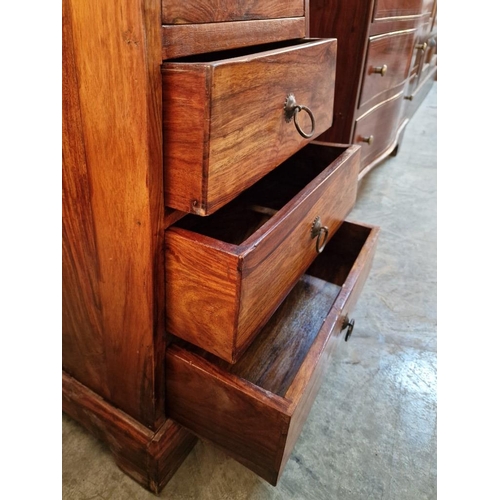 269 - Triangular Shape Solid Sheesham / Indian Rosewood Chest of Drawers with 7 x Tapered Drawers with Met... 