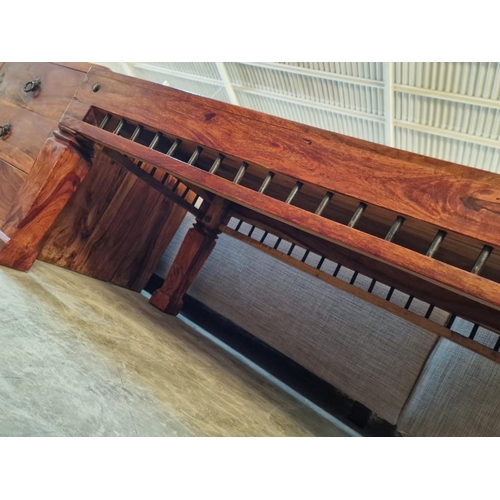 270 - Rectangular Sheesham / Indian Rosewood Coffee Table with Decorative Sides, (Approx. 109 x 60 x 45cm)