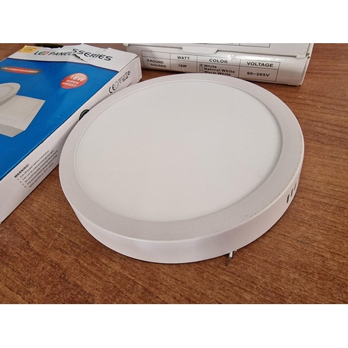 458 - 8 x Round LED Light Panels, 18W, Energy Saving, (Approx. Ø: 20.5cm), Unused in Box, (6)