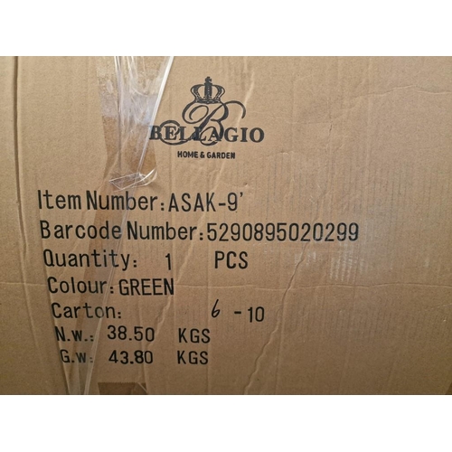 6 - Bellagio Home & Garden 'Asak' 9' Christmas Tree, Green Colour with Stand, * Unused in Box *