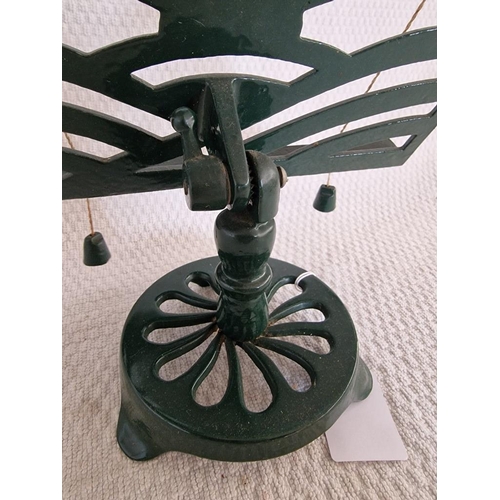 277 - Vintage Cast Iron, Green Finish, Recipe / Book Stand, Adjustable Angle