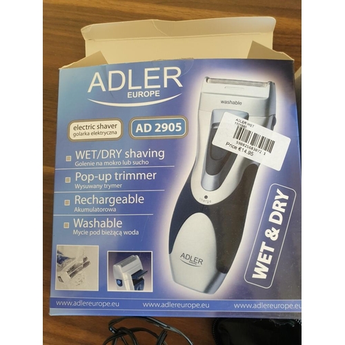 245 - Silvercrest and Adler rechargeable cordless shavers. (basic test and working)