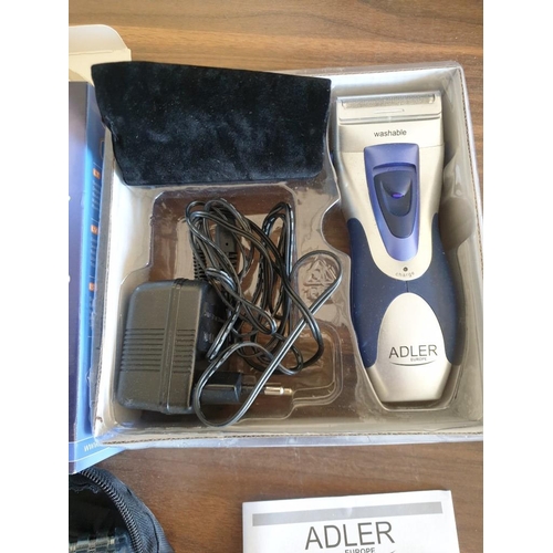 245 - Silvercrest and Adler rechargeable cordless shavers. (basic test and working)