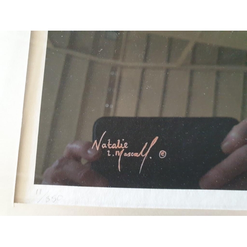 336 - 2 x animal theme prints signed by Natalie L. Masscal and one other empty picture frame