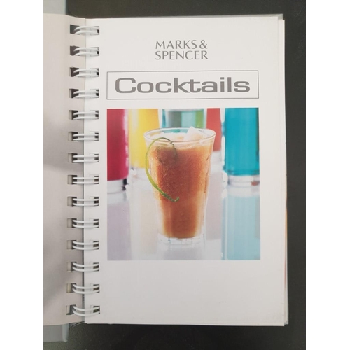 91 - Cocktail shaker with M&S Cocktail recipe book, Johnny Walker ice bucket and tongs and 6 assorted gla... 