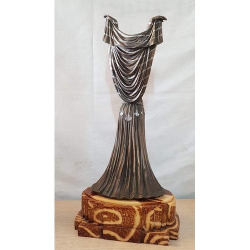 14 - Art Nouveau style ‘Exotic Dancer’ on heavy plinth after Demetre H. Chiparus – 52cm high inc plinth