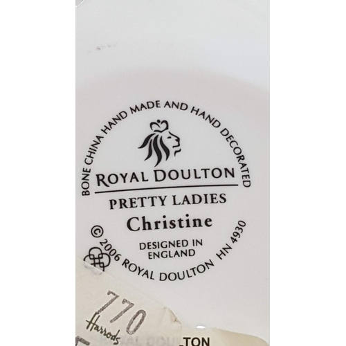 155 - Royal Doulton Porcelain Figurine 'Christine', from the Pretty Ladies Collection, (HN 4930, 2006), (A... 