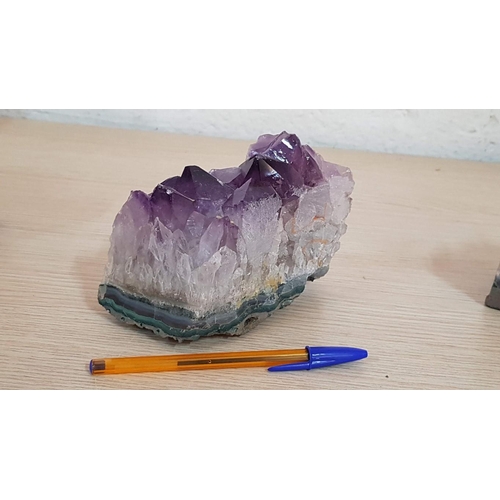 190 - Collection of 5 x Large Pcs of Amethyst Quartz Crystals, (Approx. 13-15cm each, 750g - 1.4kg Weight ... 