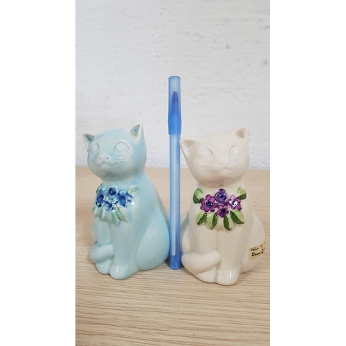 194 - 'Rosa LJung' Cats Collection; Vintage Swedish Ceramic Cat Figurines, Mid-Century, (Approx. H: 11.5cm... 