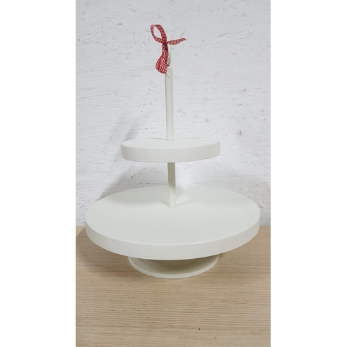 249 - IKEA 'Vinterfint' White Metal Cake Stand, (Approx. Ø: 33cm)