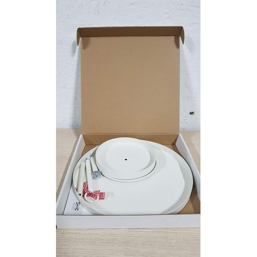 249 - IKEA 'Vinterfint' White Metal Cake Stand, (Approx. Ø: 33cm)