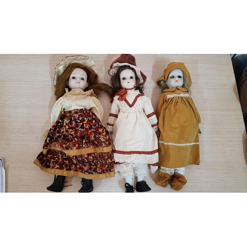 258 - Collection of Vintage Porcelain Dolls, (a/f)