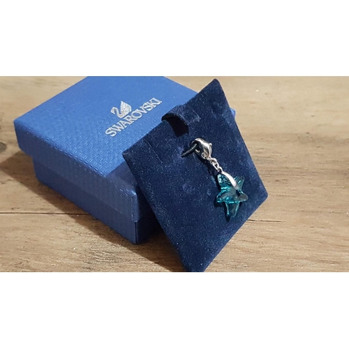 260 - Swarovski Jewellery; Blue Crystal 'Star' Charm with Lobster Clasp, and Green Crystal 'Butterfly' Pen... 