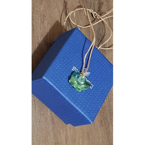 260 - Swarovski Jewellery; Blue Crystal 'Star' Charm with Lobster Clasp, and Green Crystal 'Butterfly' Pen... 