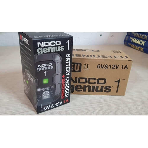 367 - Noco Genius 'Genius 1EU' 6v & 12v 1A Smart Battery Charger, (Boxed, Unused, Untested)