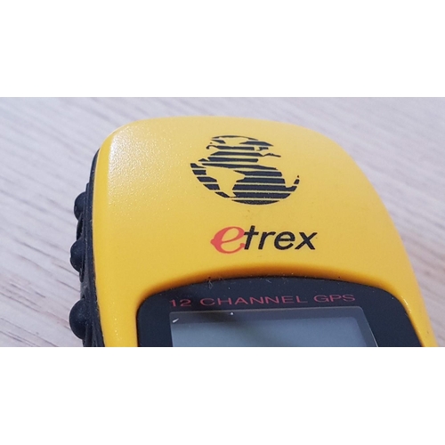 376 - Yellow Garmin eTrex Hand Held GPS Personal Navigator (Untested)