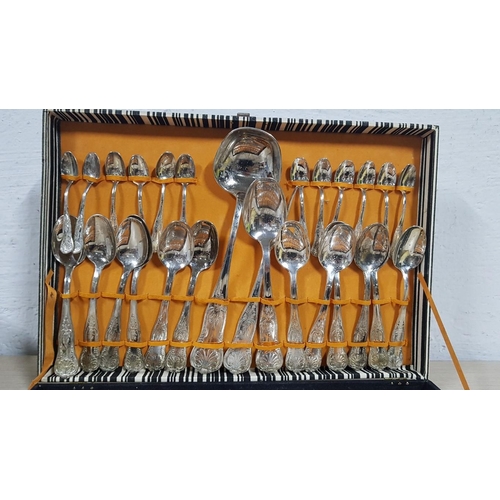 384 - Retro Cutlery, Full 12-Place Set and Serving Cutlery, (Approx. 50 Pieces) in Classic Decorative Hand... 